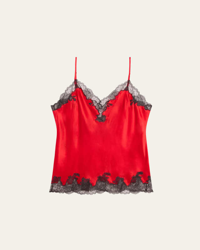 Lolita Lace-Trim Silk Camisol
